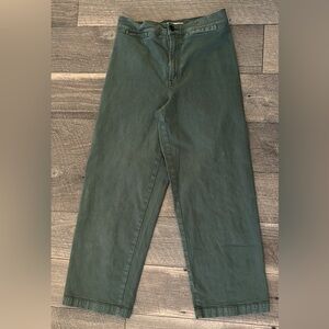 Madewell Green Wide-Leg Pants